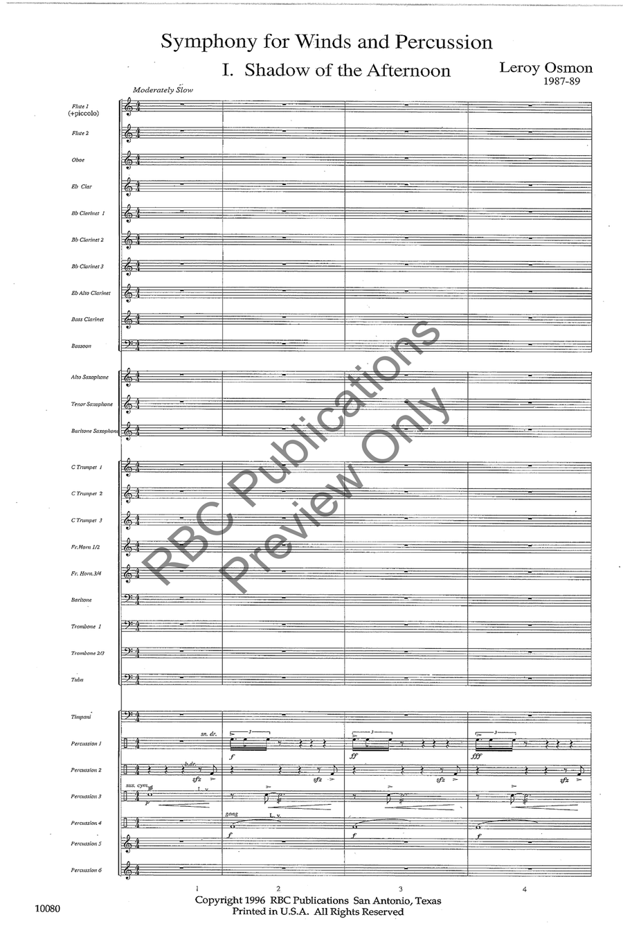 Symphony For Winds And Percussion Concert Band scores gallery preview page 6