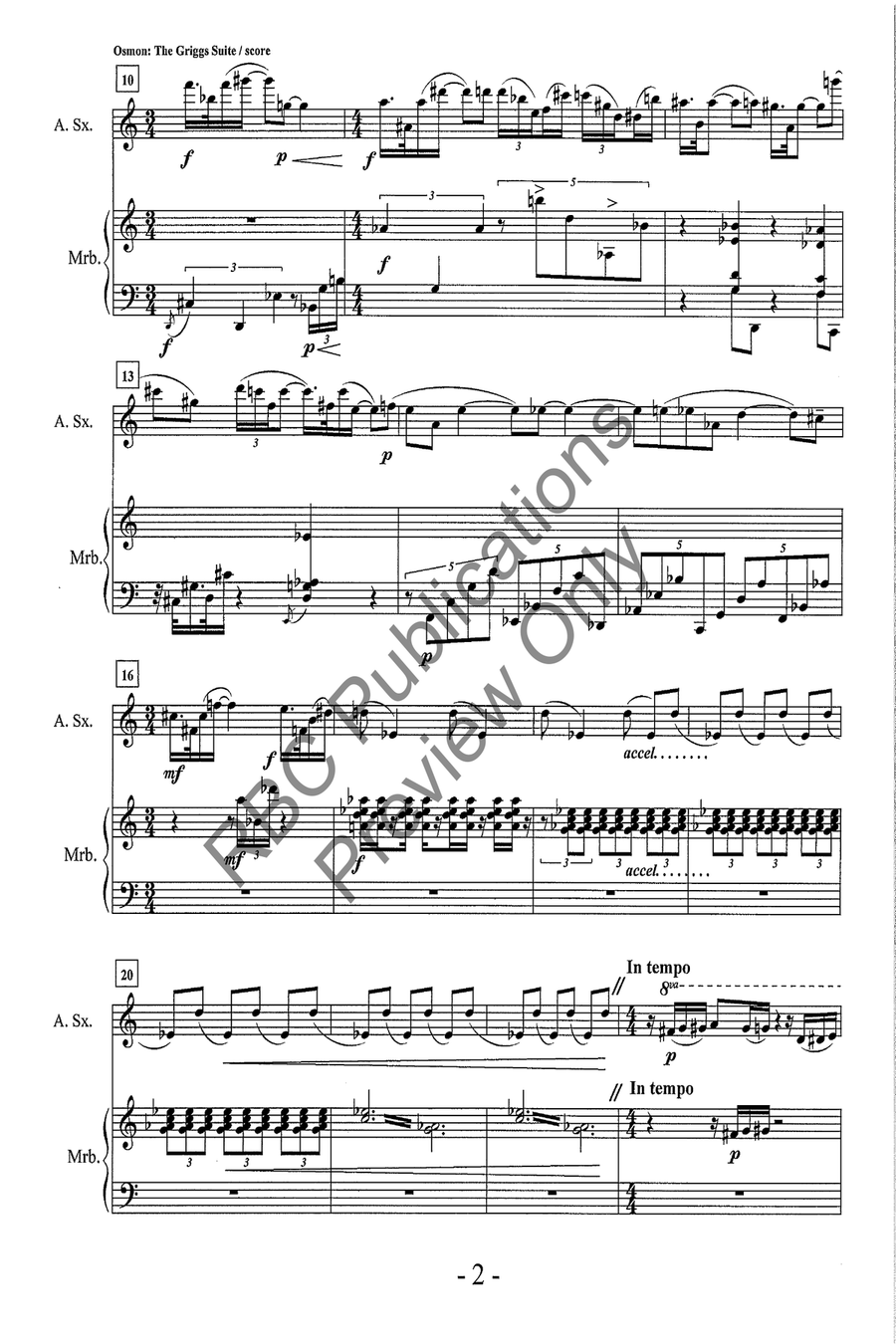 Griggs Suite Alto Sax And Percussion Alto Saxophone scores gallery preview page 5