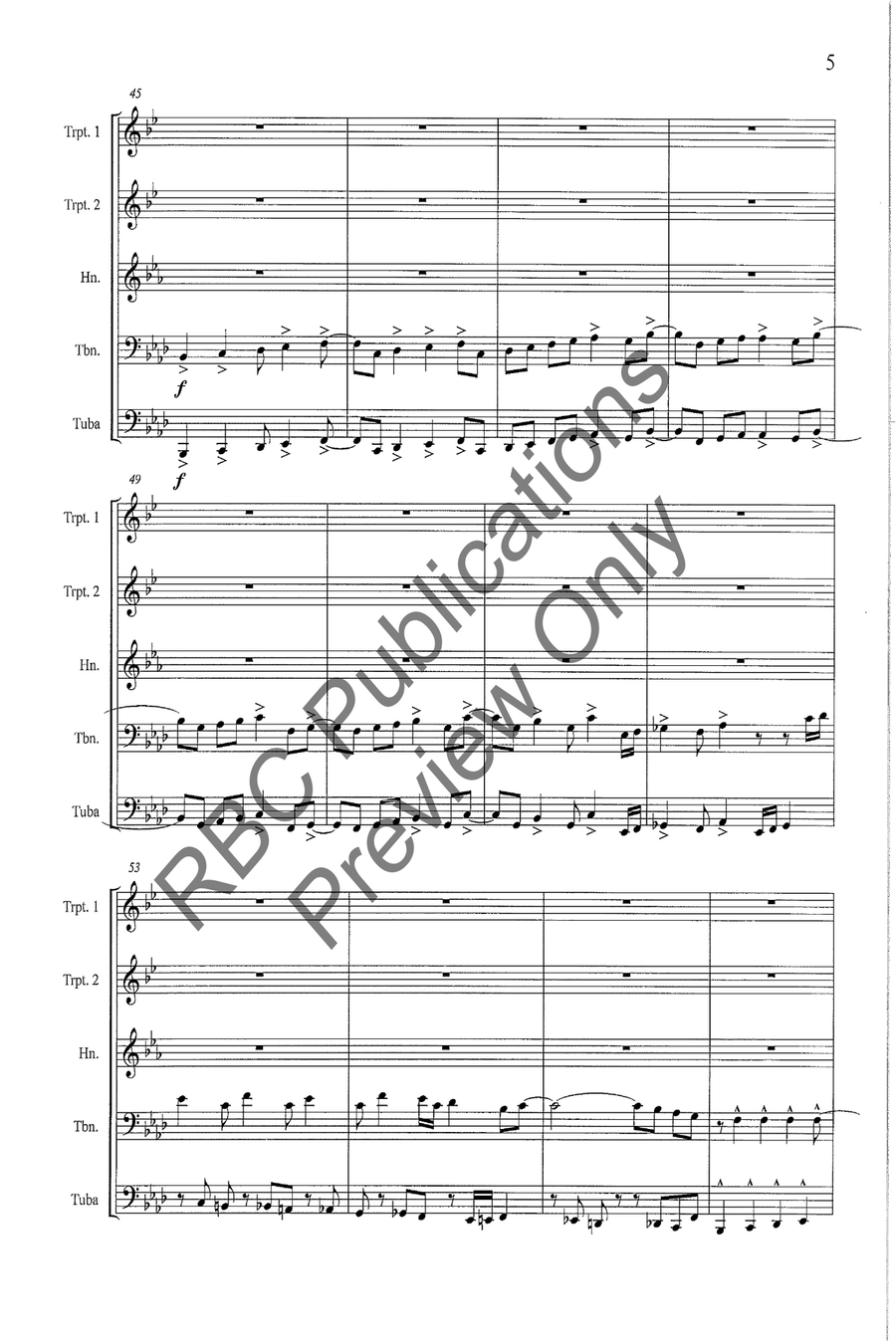 Introduction And Allegro Brass Quintet Brass Quintet scores gallery preview page 7