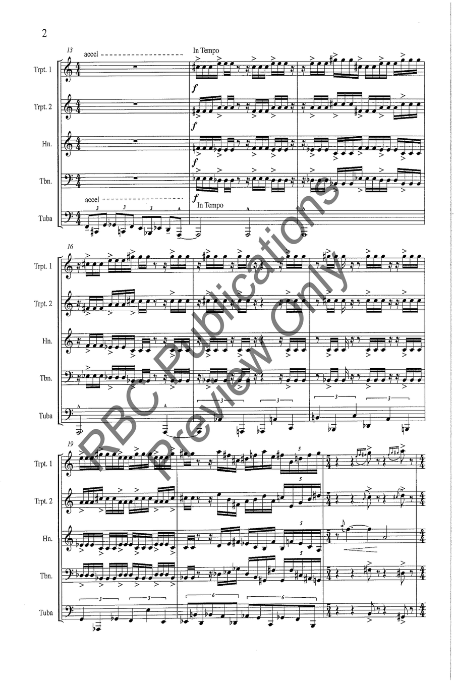 Introduction And Allegro Brass Quintet Brass Quintet scores gallery preview page 4
