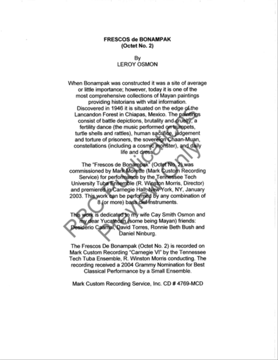 Frescos De Bonampak Octet 3 Chamber Music scores gallery preview page 3
