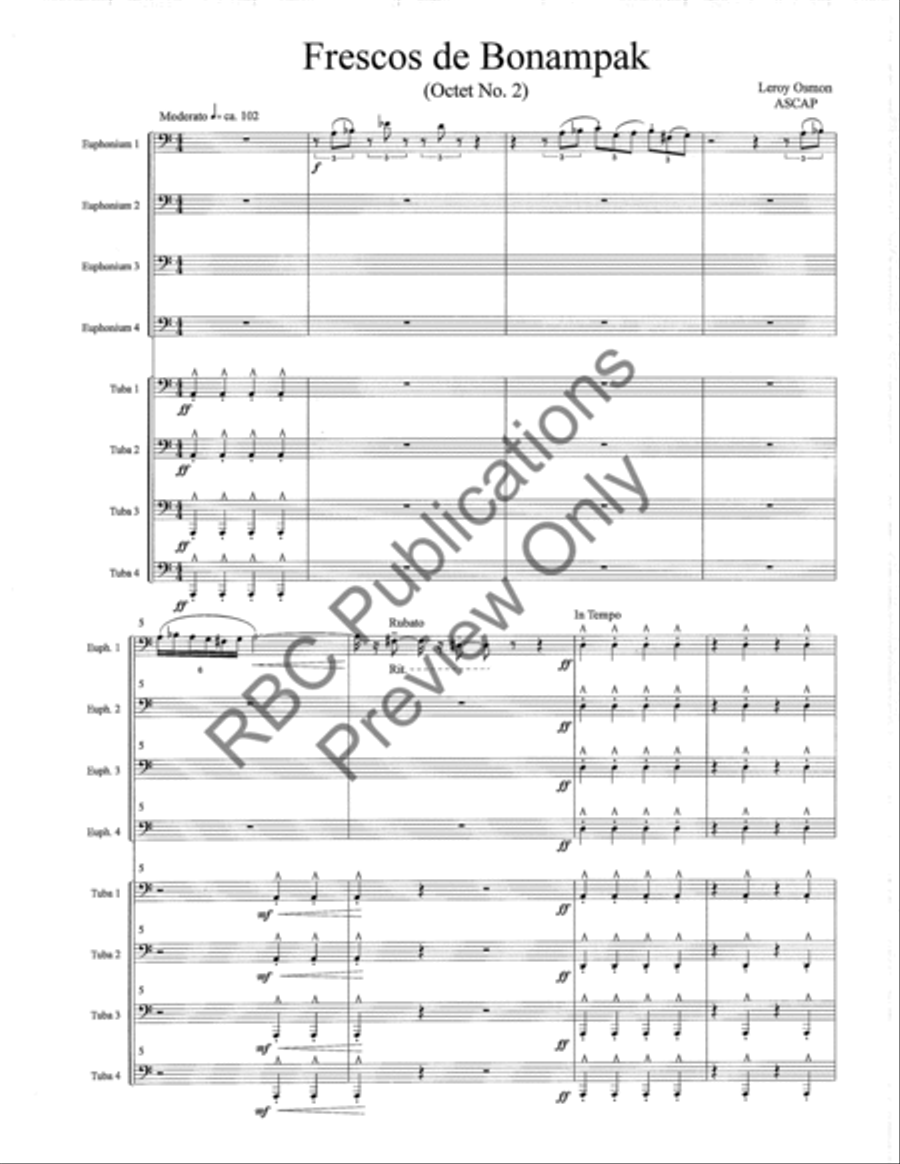 Frescos De Bonampak Octet 3 Chamber Music scores gallery preview page 4