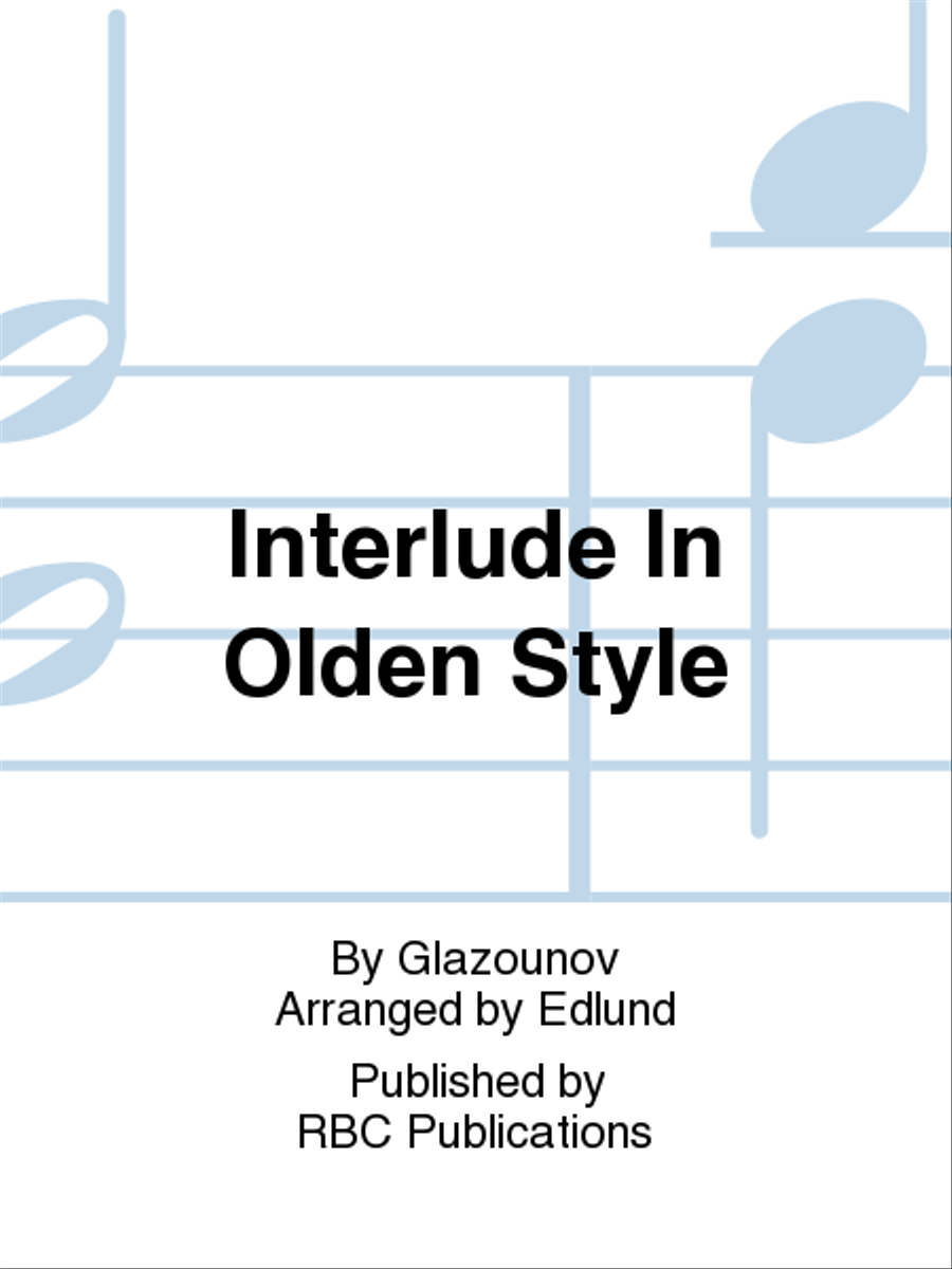 Interlude In Olden Style String Orchestra scores gallery preview page 1