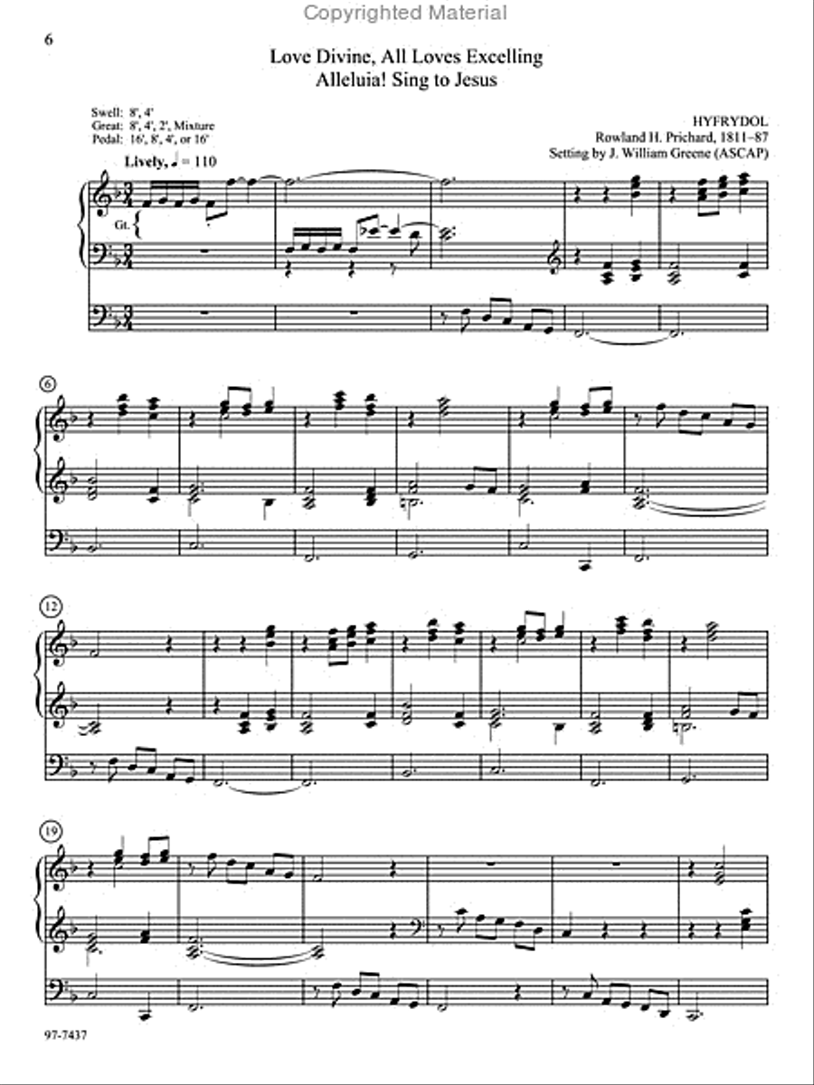 Love Divine: Six Practical Hymn Preludes on Familiar Tunes Organ scores gallery preview page 4