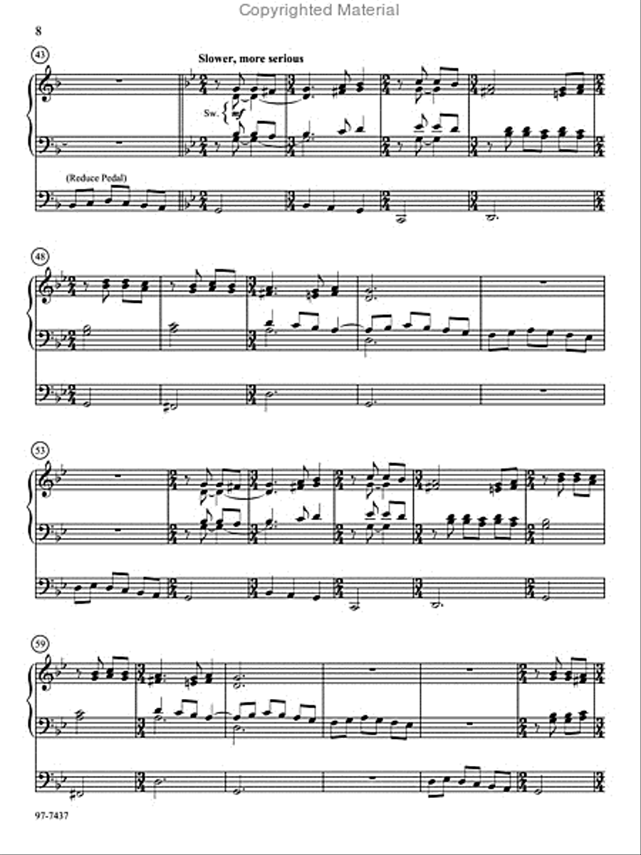Love Divine: Six Practical Hymn Preludes on Familiar Tunes Organ scores gallery preview page 6