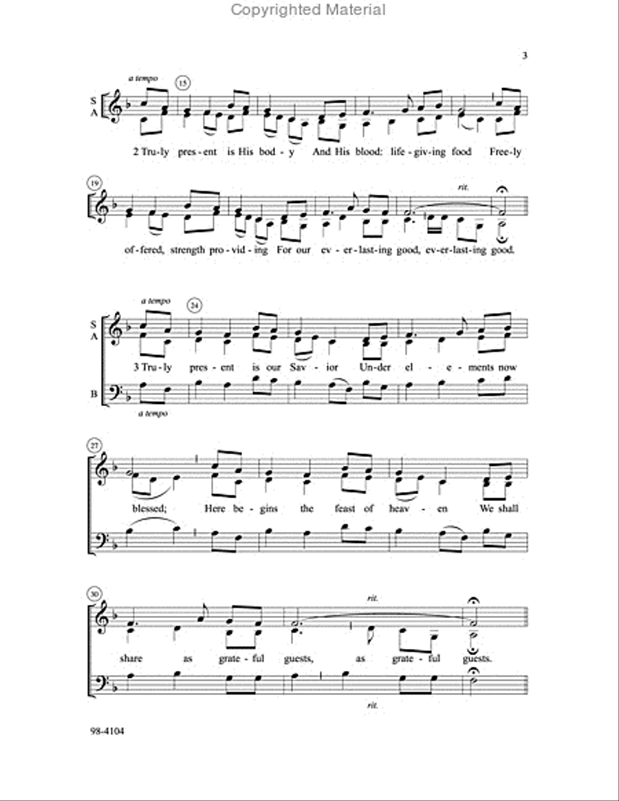 Truly Present, Christ Is with Us Choir scores gallery preview page 3