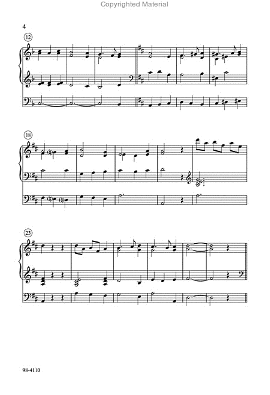 Awake, My Heart, with Gladness (Hildebrand) Choir scores gallery preview page 3