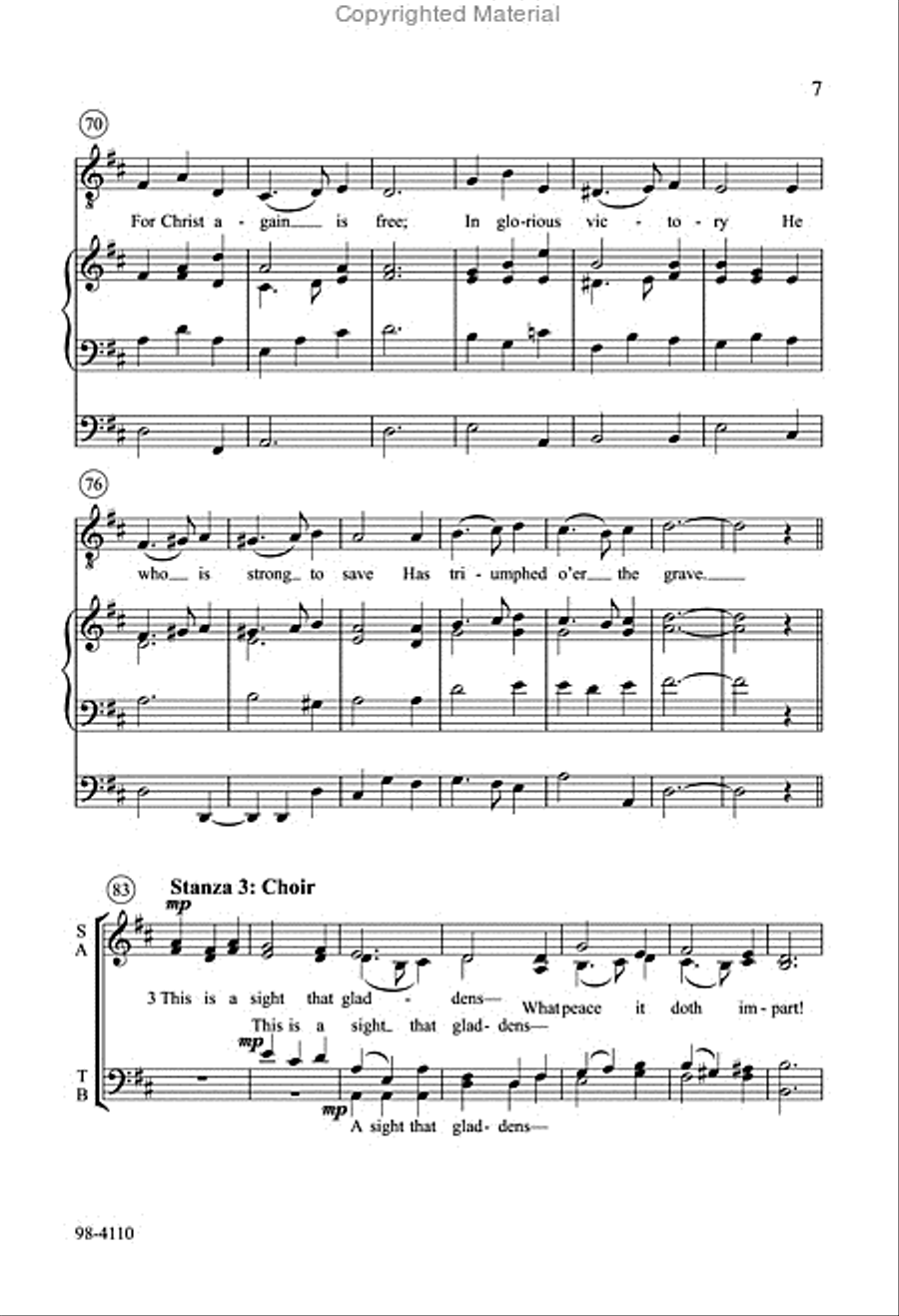 Awake, My Heart, with Gladness (Hildebrand) Choir scores gallery preview page 6
