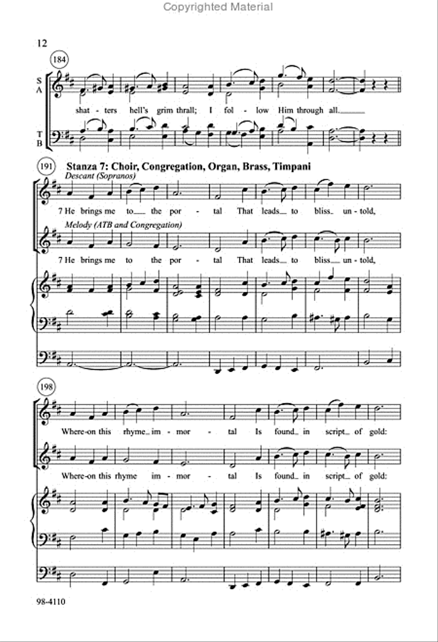 Awake, My Heart, with Gladness (Hildebrand) Choir scores gallery preview page 11