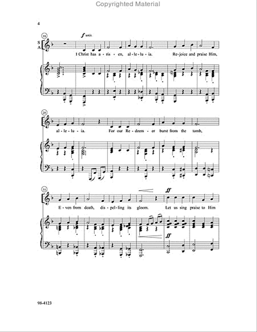Christ Has Arisen, Alleluia Choir scores gallery preview page 3