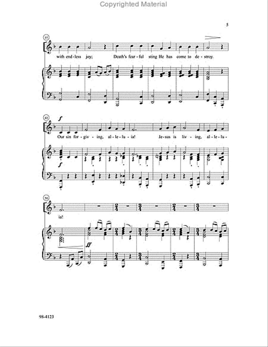 Christ Has Arisen, Alleluia Choir scores gallery preview page 4