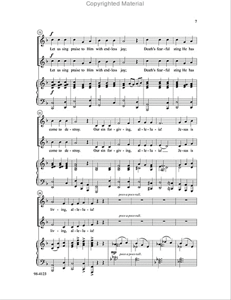 Christ Has Arisen, Alleluia Choir scores gallery preview page 6