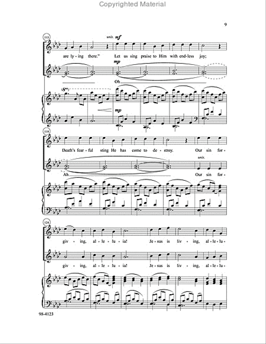 Christ Has Arisen, Alleluia Choir scores gallery preview page 8
