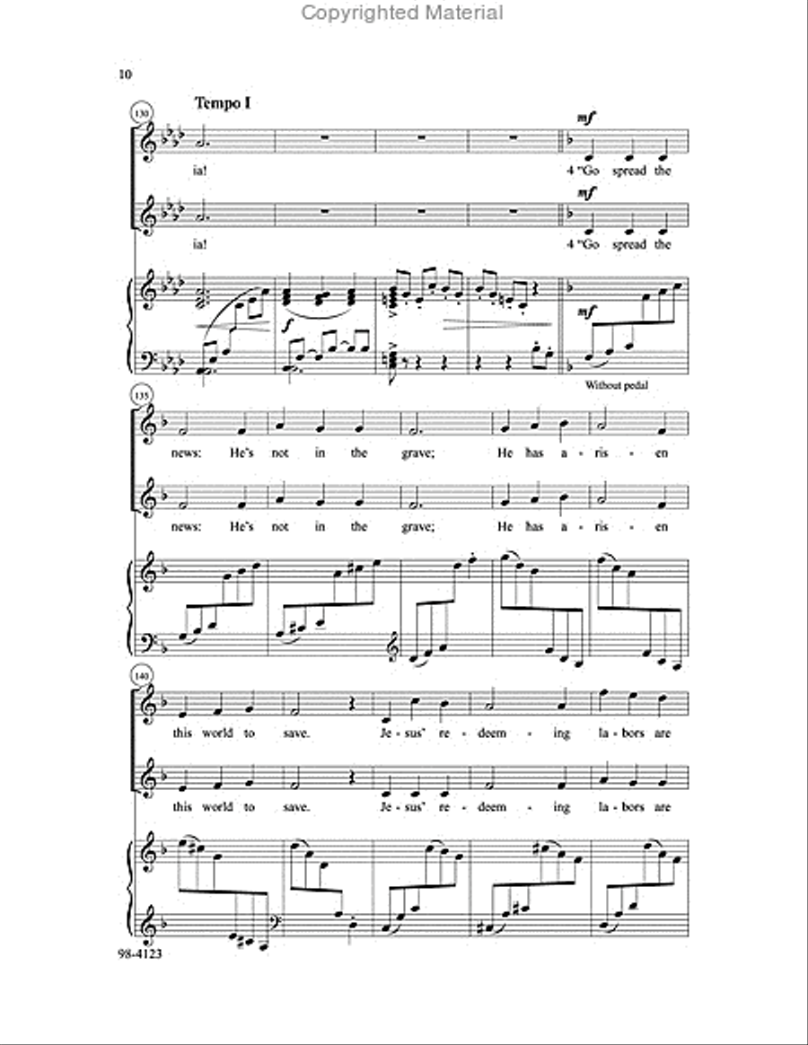 Christ Has Arisen, Alleluia Choir scores gallery preview page 9