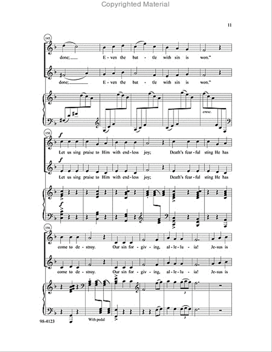 Christ Has Arisen, Alleluia Choir scores gallery preview page 10