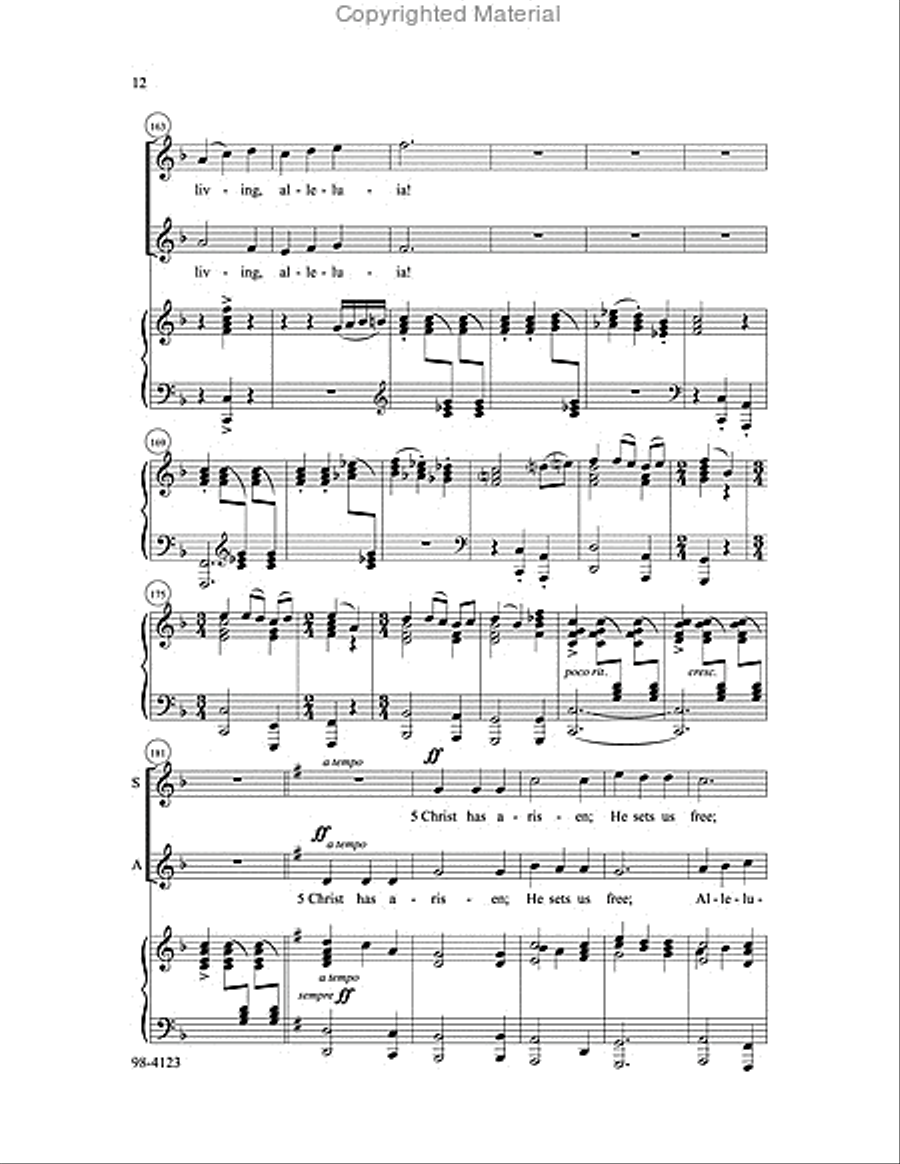 Christ Has Arisen, Alleluia Choir scores gallery preview page 11