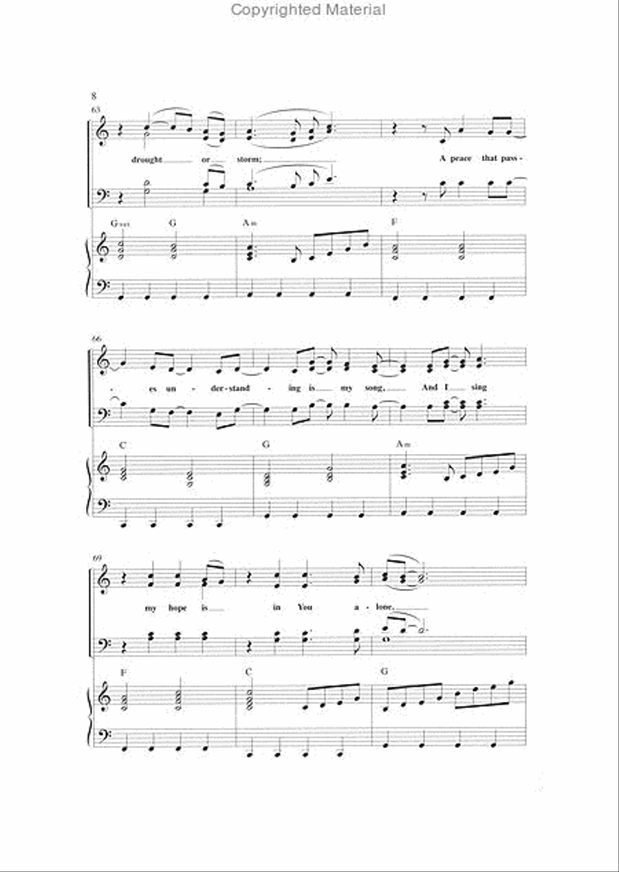 My Hope Is in You (Anthem) 4-Part scores gallery preview page 3