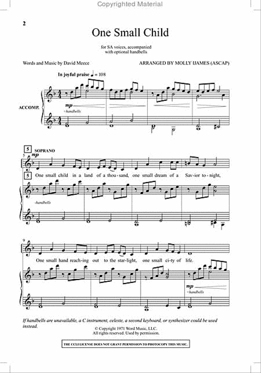 One Small Child One Small Child 2-Part scores gallery preview page 2