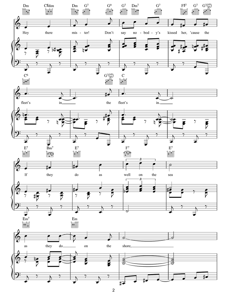 The Fleet's In The Fleet's In Guitar scores gallery preview page 2