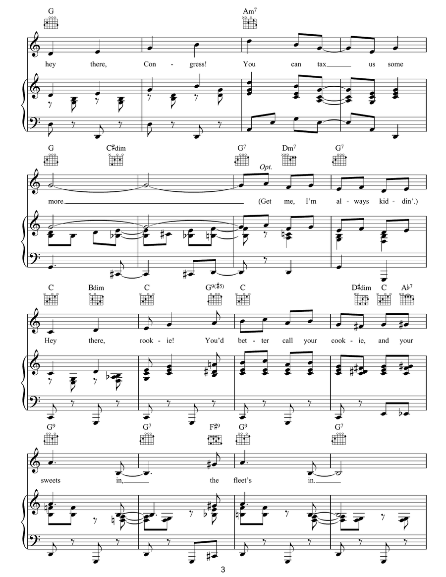 The Fleet's In The Fleet's In Guitar scores gallery preview page 3