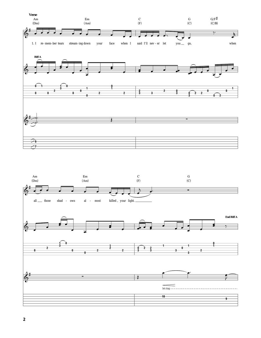 Safe & Sound (feat. The Civil Wars) (from The Hunger Games) Acoustic Guitar scores gallery preview page 2