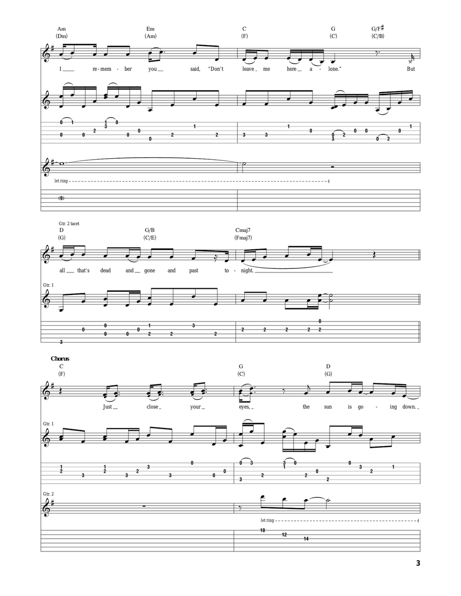 Safe & Sound (feat. The Civil Wars) (from The Hunger Games) Acoustic Guitar scores gallery preview page 3