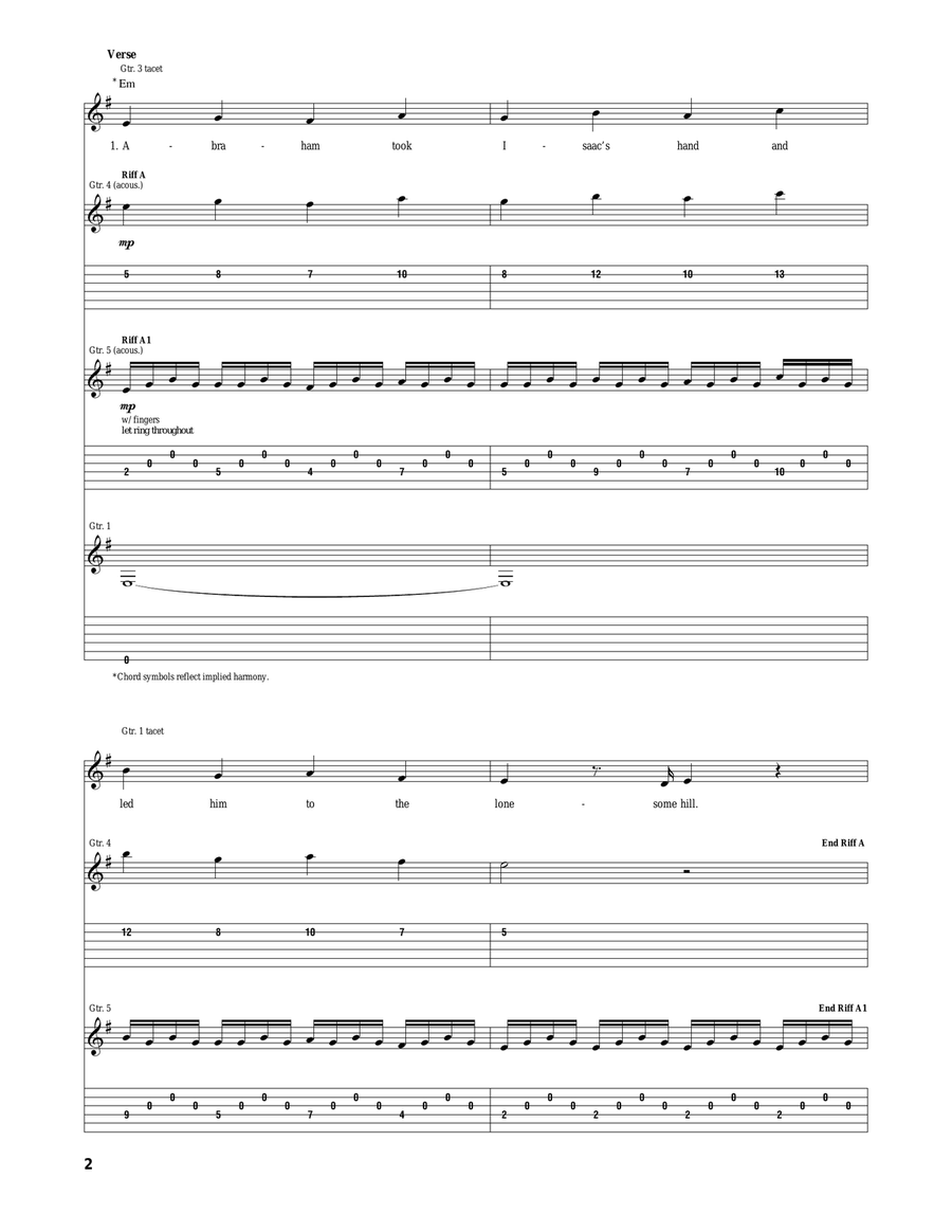 Abraham's Daughter Abraham's Daughter Acoustic Guitar scores gallery preview page 2
