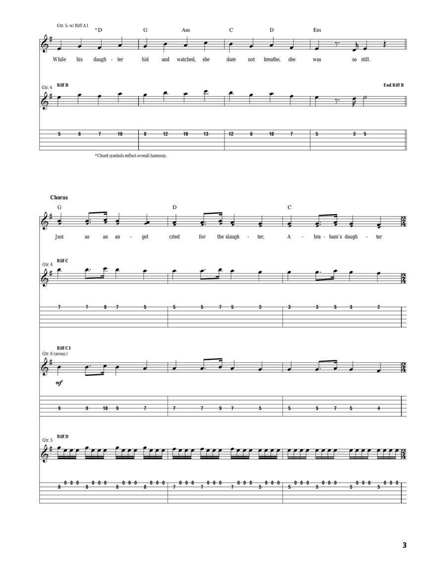 Abraham's Daughter Abraham's Daughter Acoustic Guitar scores gallery preview page 3