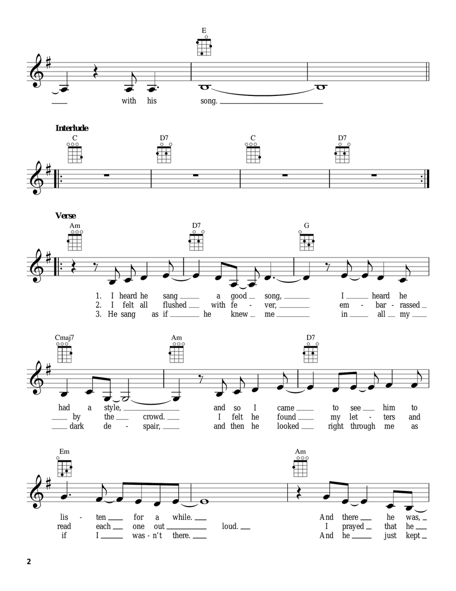 Killing Me Softly With His Song Ukulele scores gallery preview page 2