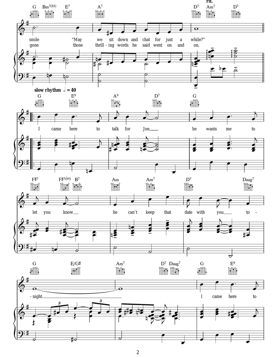 I Came Here To Talk For Joe Guitar scores gallery preview page 2