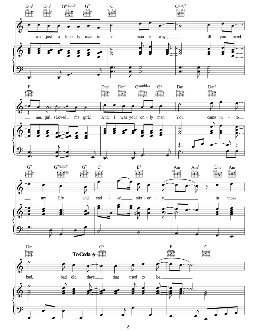 In The Bad, Bad Old Days (Before You Loved Me) Acoustic Guitar scores gallery preview page 2