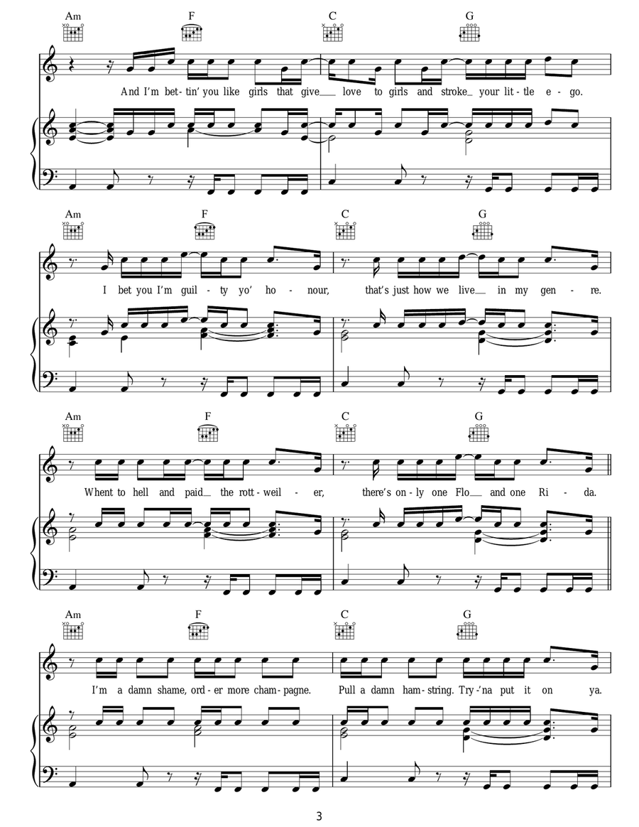 Whistle Whistle Piano, Vocal, Guitar scores gallery preview page 3