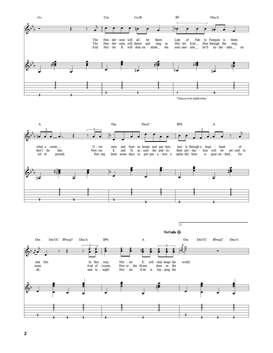 Being For The Benefit Of Mr. Kite Acoustic Guitar scores gallery preview page 2