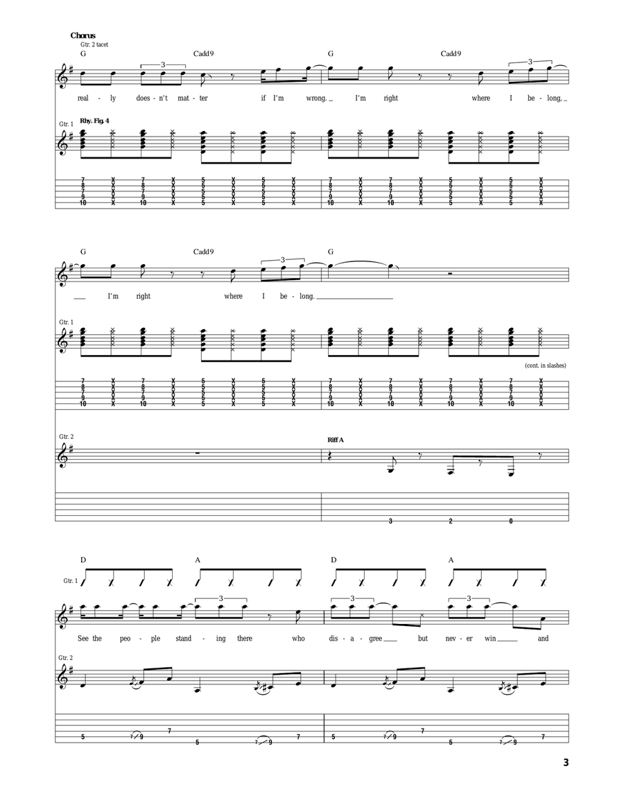 Fixing A Hole Acoustic Guitar scores gallery preview page 3