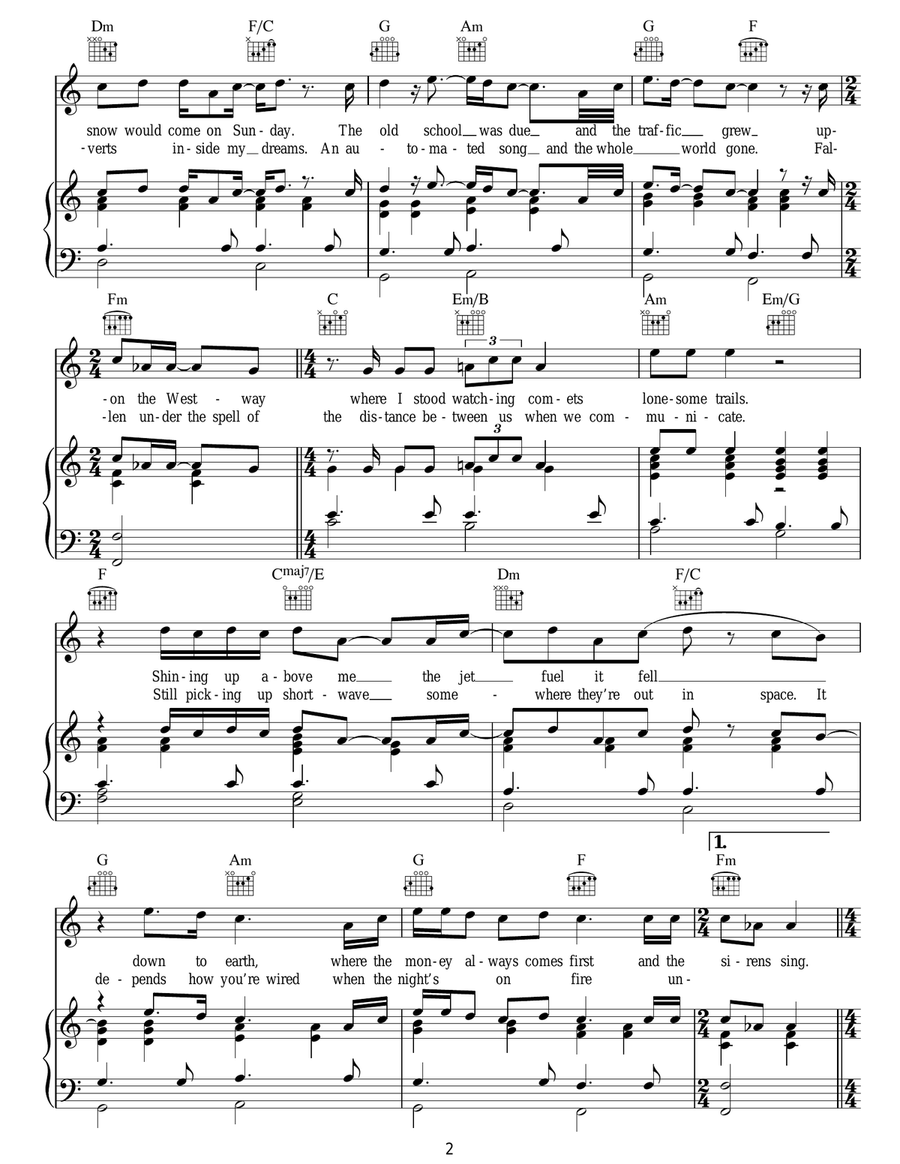 Under The Westway Under The Westway Acoustic Guitar scores gallery preview page 2