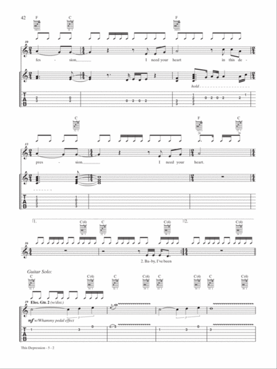 This Depression Guitar Tablature scores gallery preview page 2