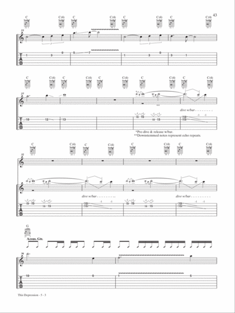 This Depression Guitar Tablature scores gallery preview page 3