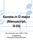 Sonata in re maggiore (Ms, D-Dl)