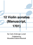 12 Sonate (Ms, 1701)