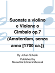 Suonate a violino e violone o cimbalo op.7 (Amsterdam, [1700 ca.])