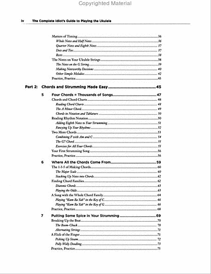 The Complete Idiot's Guide to Playing the Ukulele Ukulele scores gallery preview page 3