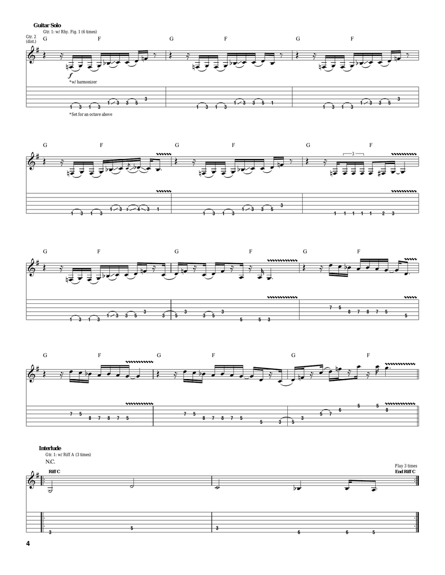 I'm Slowly Turning Into You Acoustic Guitar scores gallery preview page 4