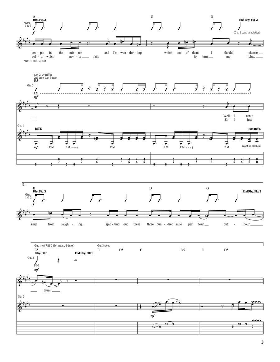 300 MPH Torrential Outpour Blues Acoustic Guitar scores gallery preview page 3