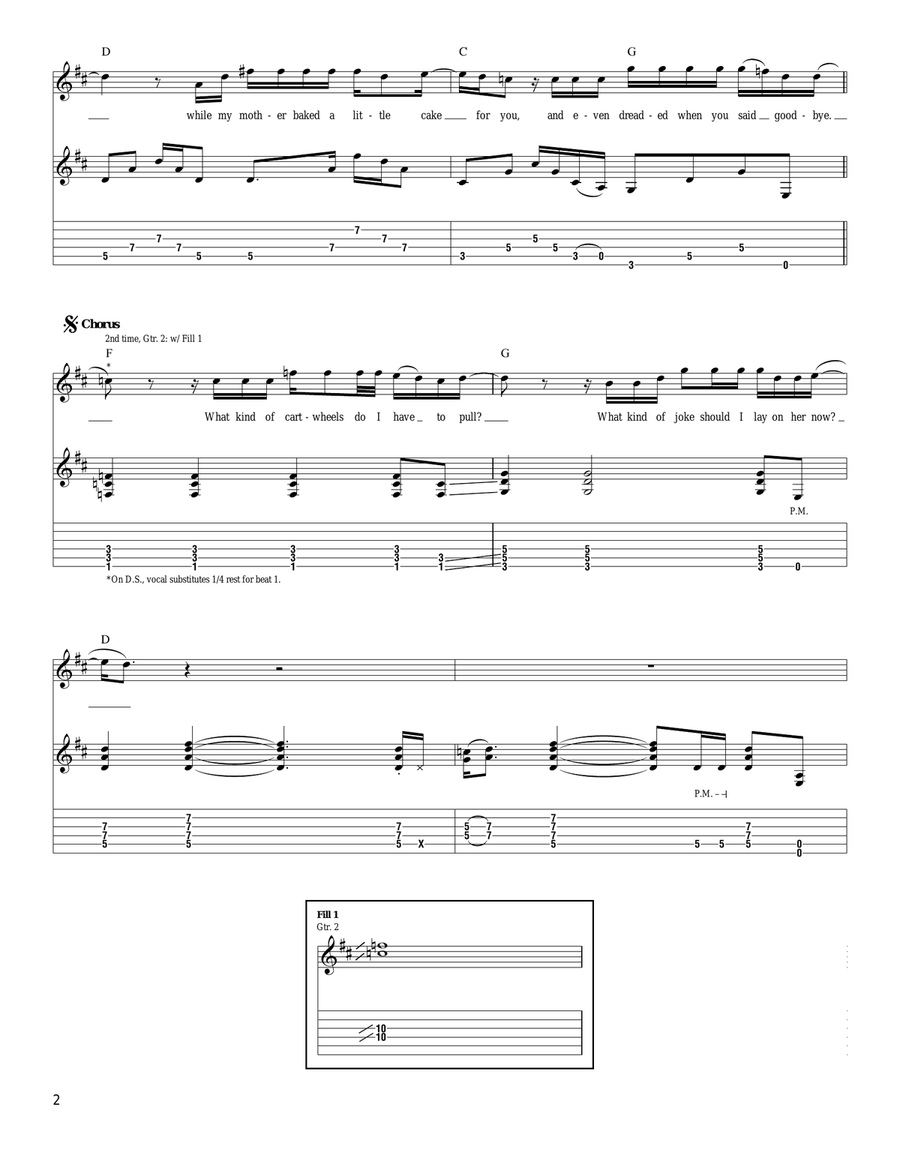 I Want To Be The Boy To Warm Your Mother's Heart Acoustic Guitar scores gallery preview page 2