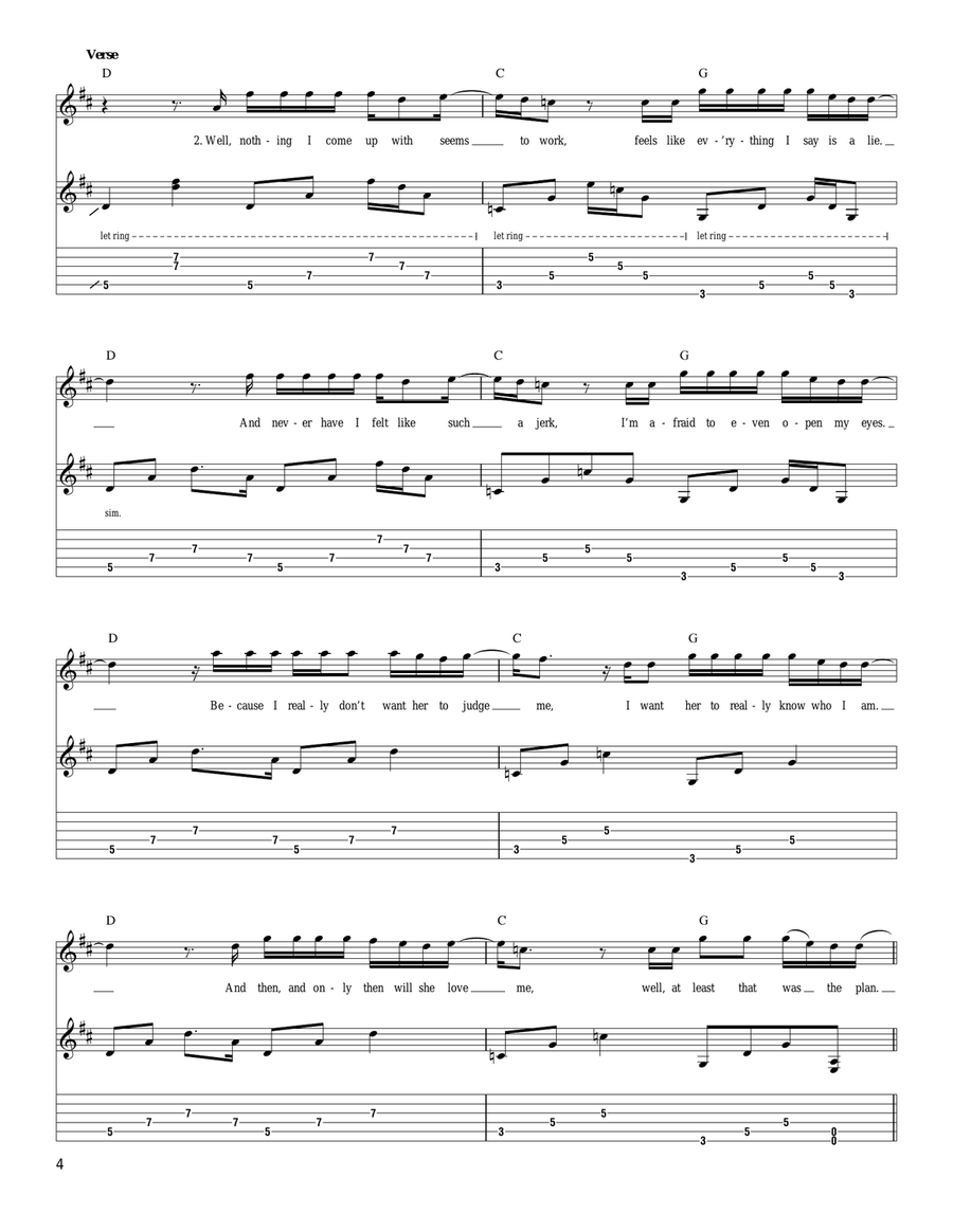 I Want To Be The Boy To Warm Your Mother's Heart Acoustic Guitar scores gallery preview page 4