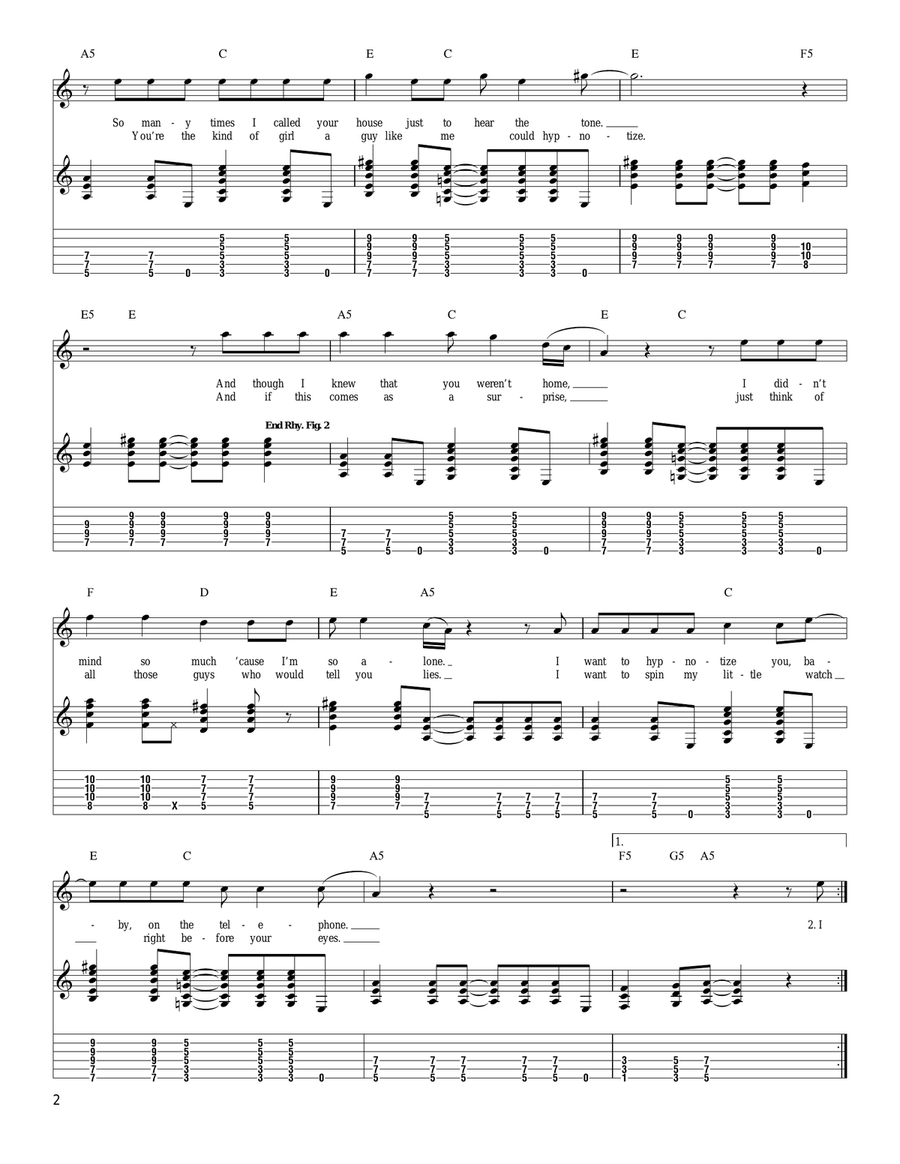 Hypnotize Acoustic Guitar scores gallery preview page 2