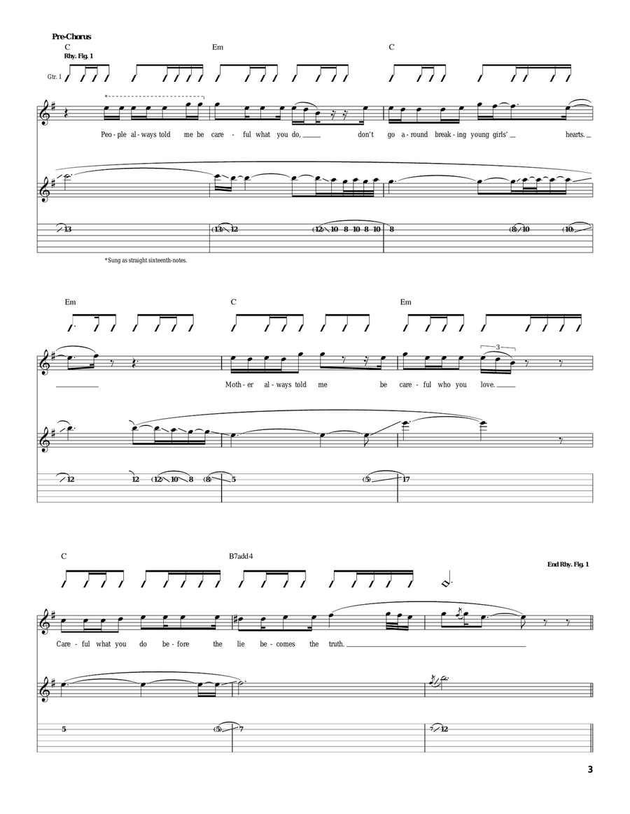 Billie Jean Billie Jean Acoustic Guitar scores gallery preview page 3