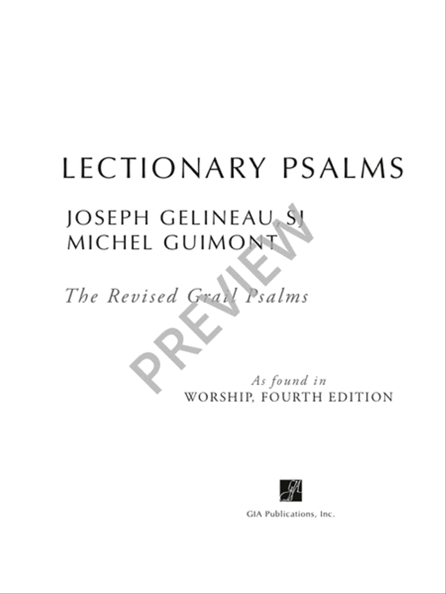 Lectionary Psalms - Joseph Gelineau, SJ / Michel Guimont Piano scores gallery preview page 2