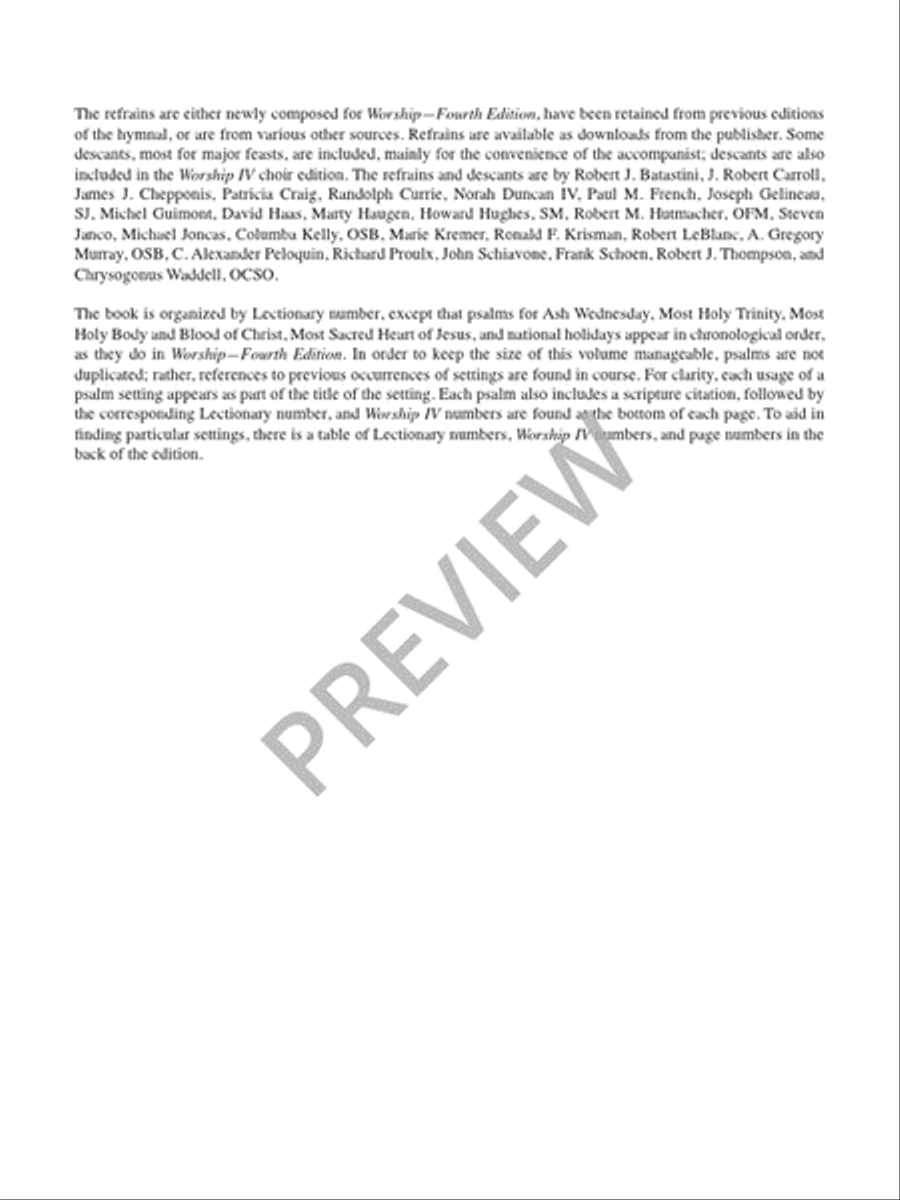 Lectionary Psalms - Joseph Gelineau, SJ / Michel Guimont Piano scores gallery preview page 5