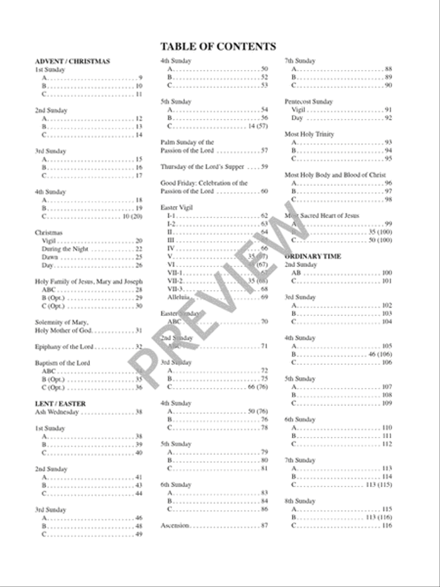 Lectionary Psalms - Joseph Gelineau, SJ / Michel Guimont Piano scores gallery preview page 6